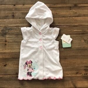 Minnie Hoodie Cover Up by Disney Baby Size 9-12 months Embroidered NWT